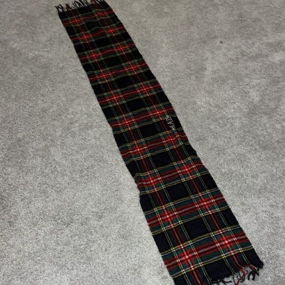 special Cashmere UK famous “KAZ” monogrammed plaid check tartan winter scarf - Picture 1 of 5